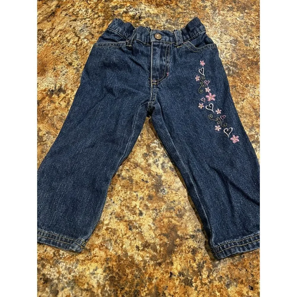 Vintage Disney Princess Embroidered Jeans‎ Size 18m